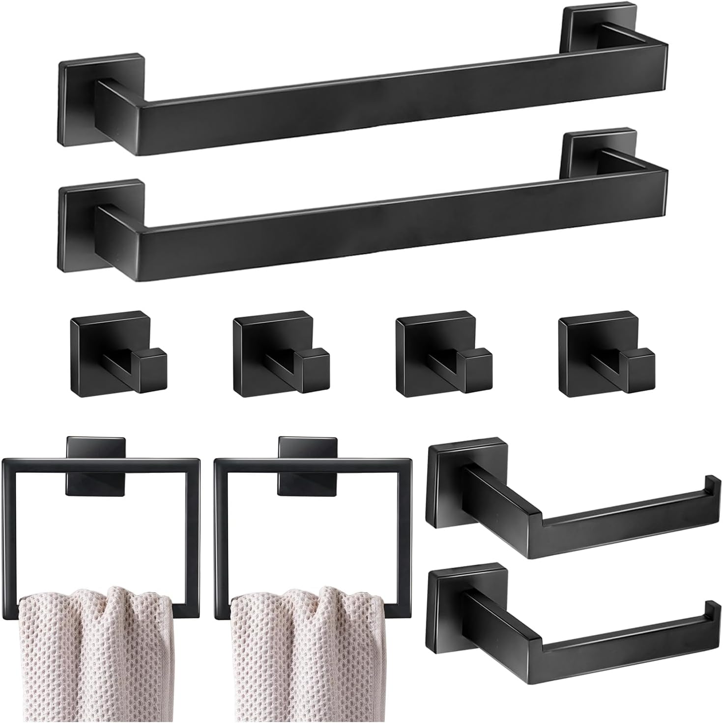 10 Pieces Bathroom Hardware Accessories Set for Modern Decor