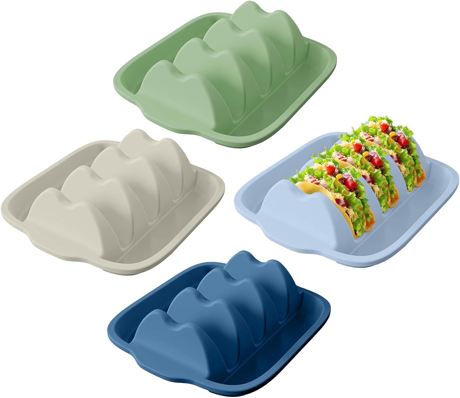 Silicone Taco Holder Set of 4 - Perfect for Taco Tuesday Meals