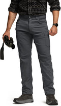 CQR Men's Active Flex Tactical Pants - Water Resistant Stretch