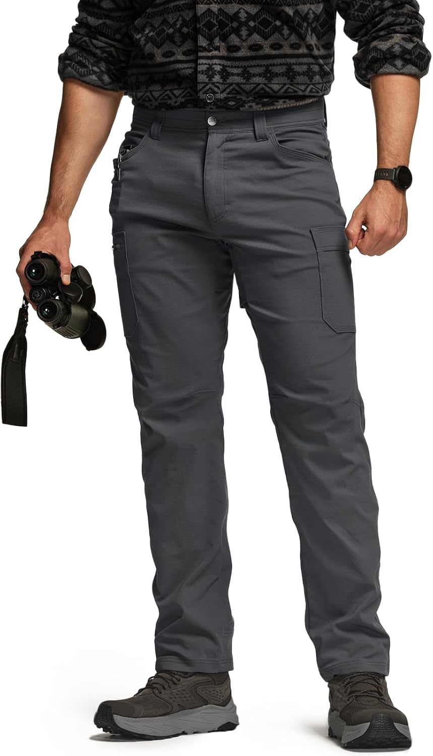 CQR Men's Active Flex Tactical Pants for All-Season Adventures