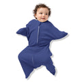 Zipadee-Zip Fleece Baby Swaddle - Navy Small 4-8 Month
