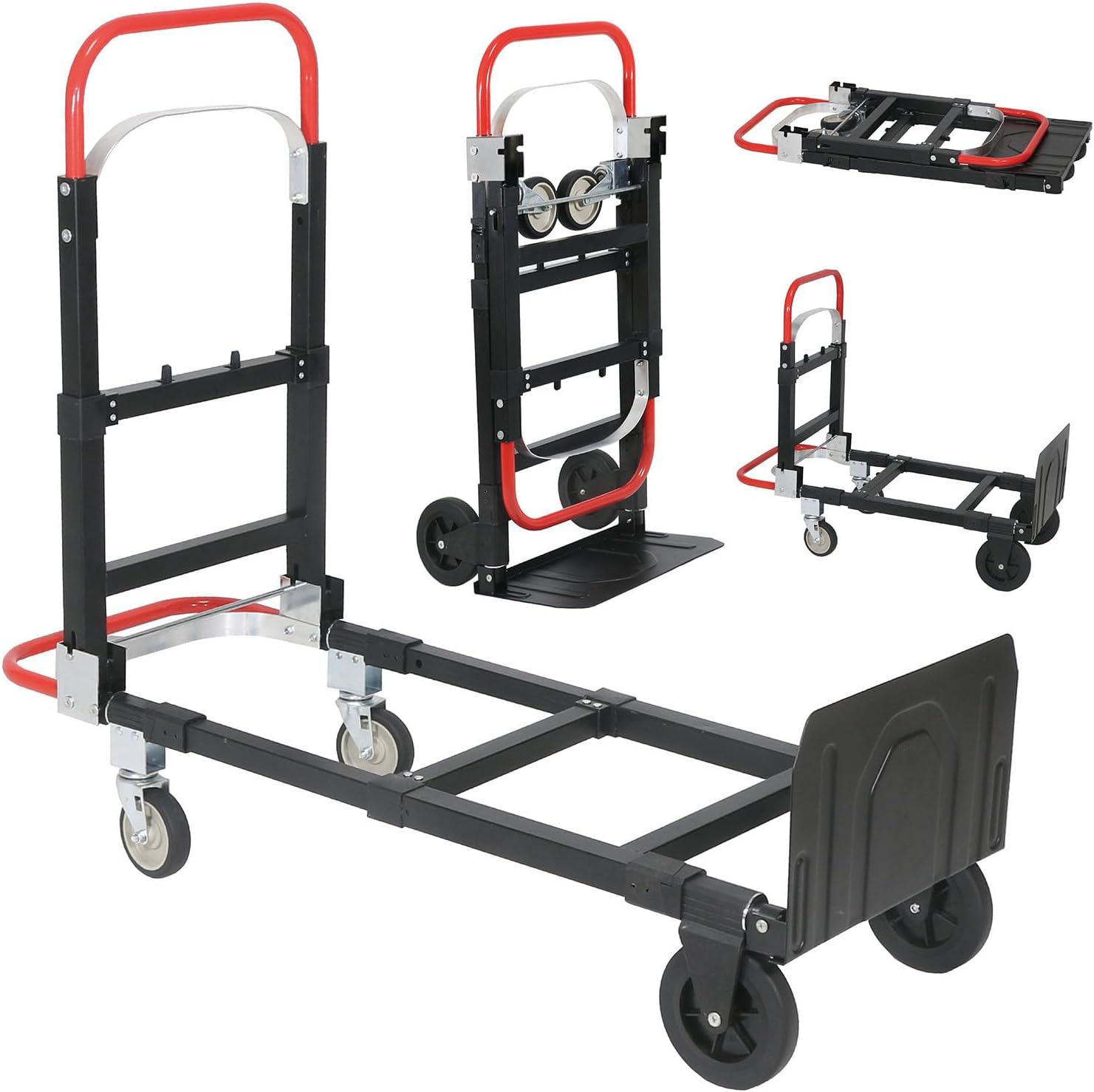 Upgraded 2 in 1 Convertible Hand Truck Dolly for Easy Transport