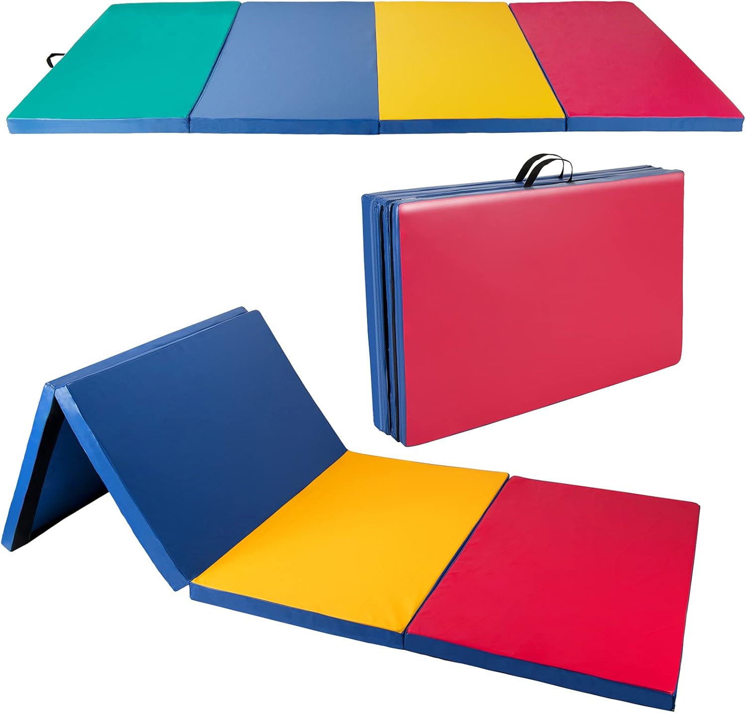 Polar Aurora 4ftx10ftx2 Thick Folding Gymnastics Exercise Mat