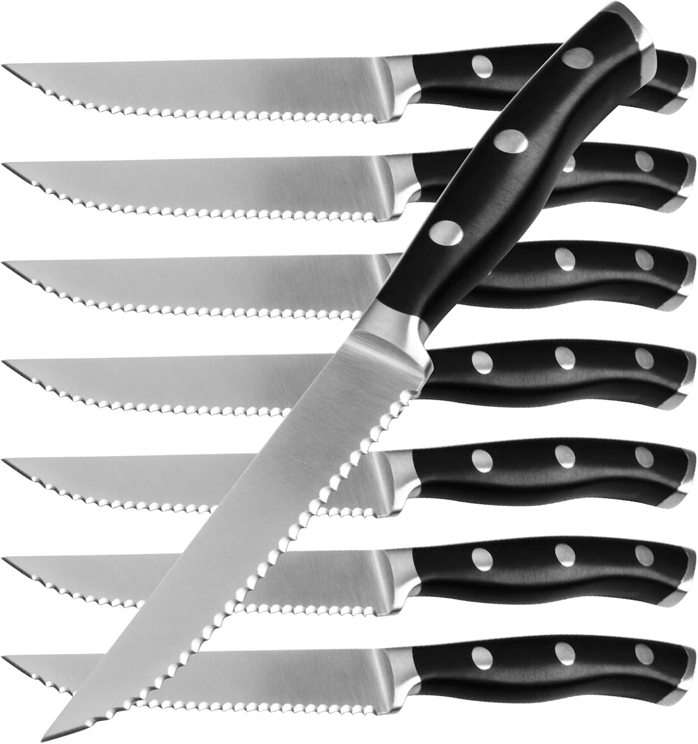 Alata 8-Piece Steak Knives Set for Effortless Slicing and Grip