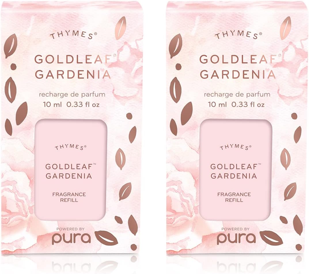 Thymes Goldleaf Gardenia Pura Smart Home Diffuser Refills Pack of 2