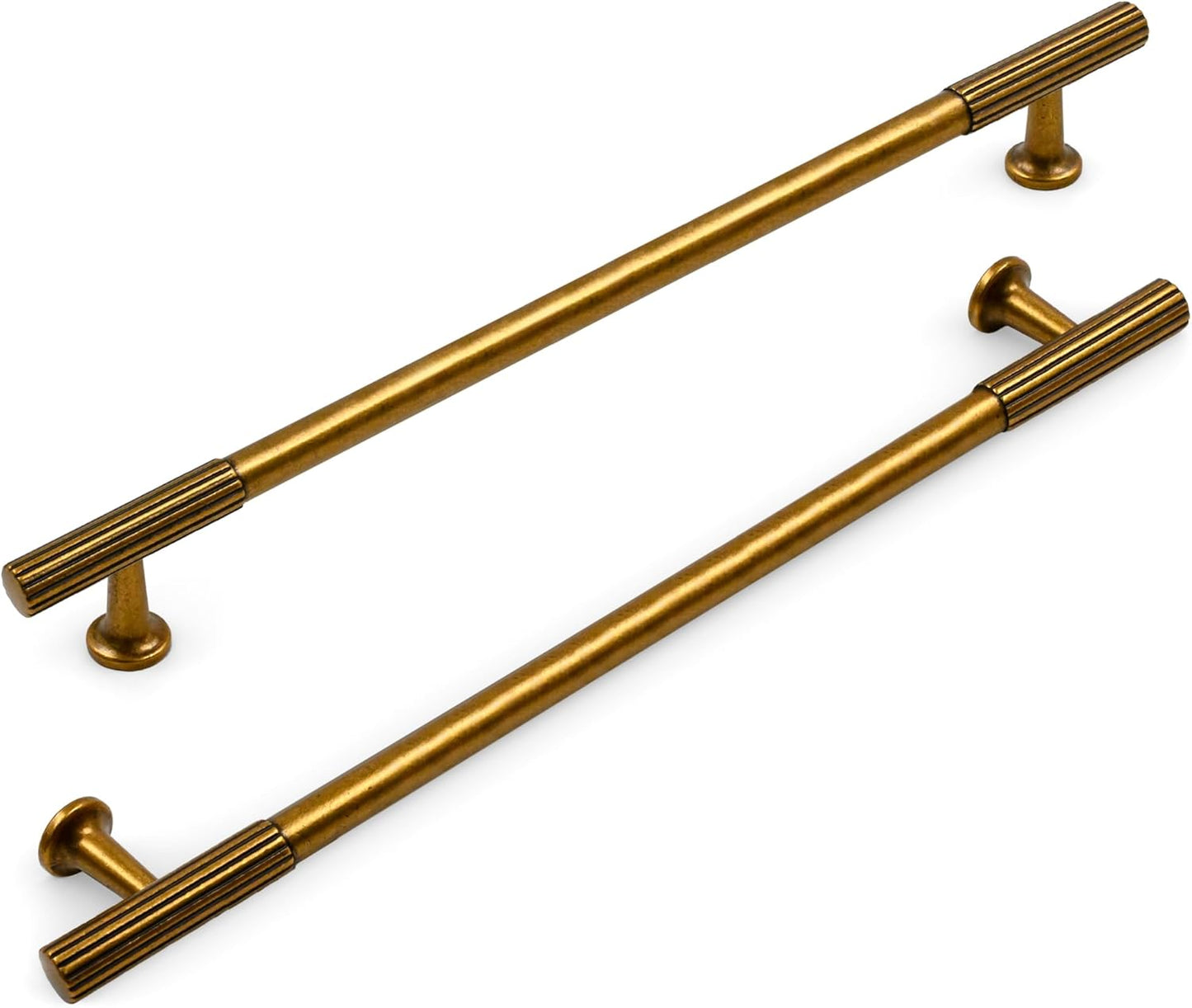 10 Pack Antique Brass Cabinet Pulls for Kitchen and Wardrobe