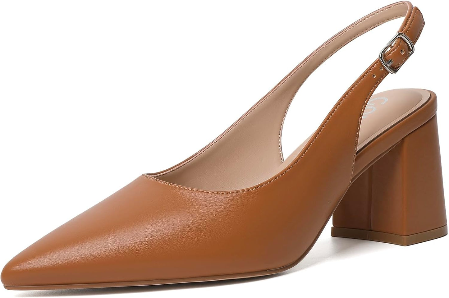 Mostrin Block Slingback Heels for Women: Chic Office Pumps