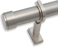 BlastHome Non-Adjustable Luxury Curtain Rods 8 ft Set - Brushed Nickel