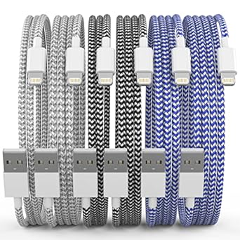 6 Pack iPhone Charger Lightning Cable for Quick Charging Needs