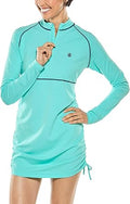 Coolibar UPF 50+ Women's Lawai Ruche Swim Shirt - Versatile Sun Cover