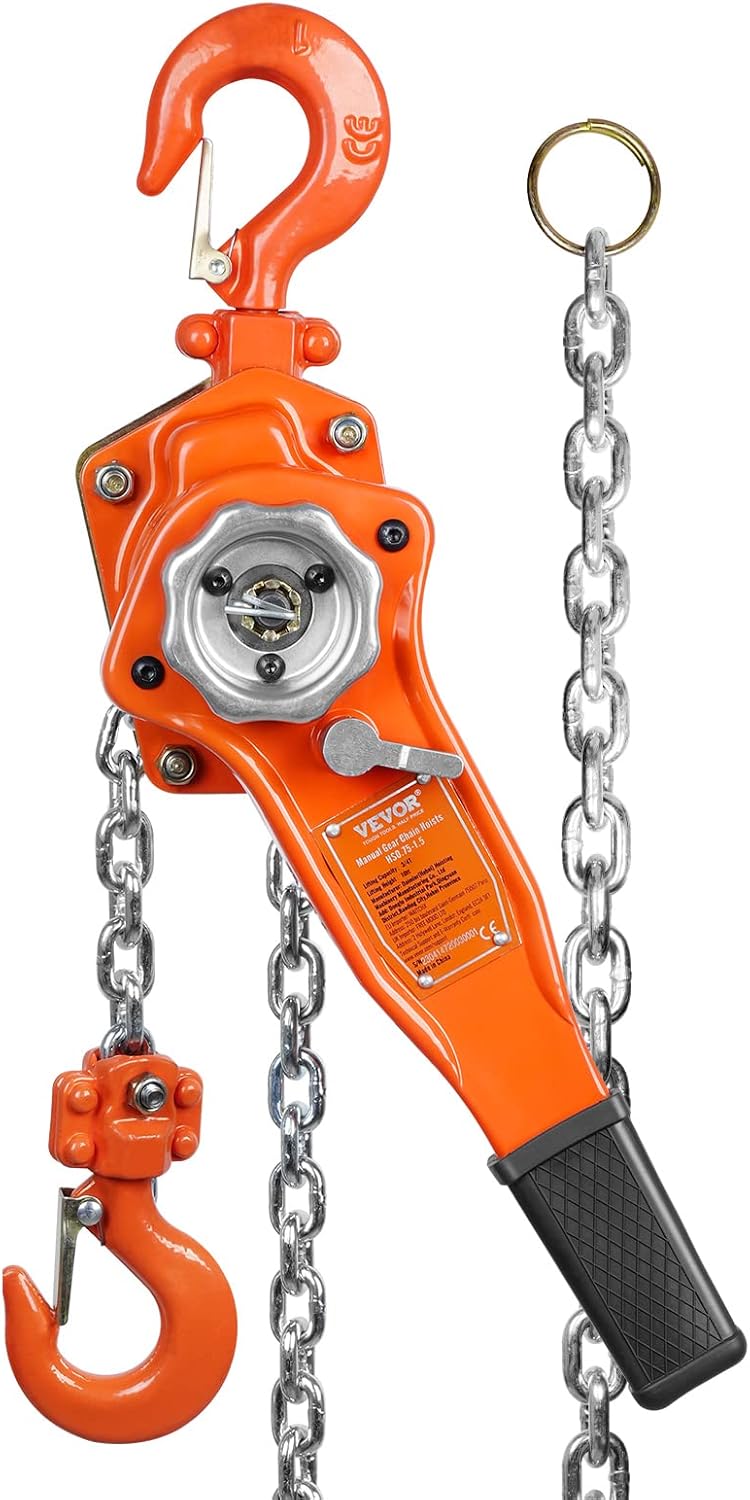 VEVOR Manual Lever Chain Hoist with 1650 lbs Capacity for Lifting