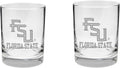 Florida State Seminoles 2-Sided Etched Satin Finish Glass Set