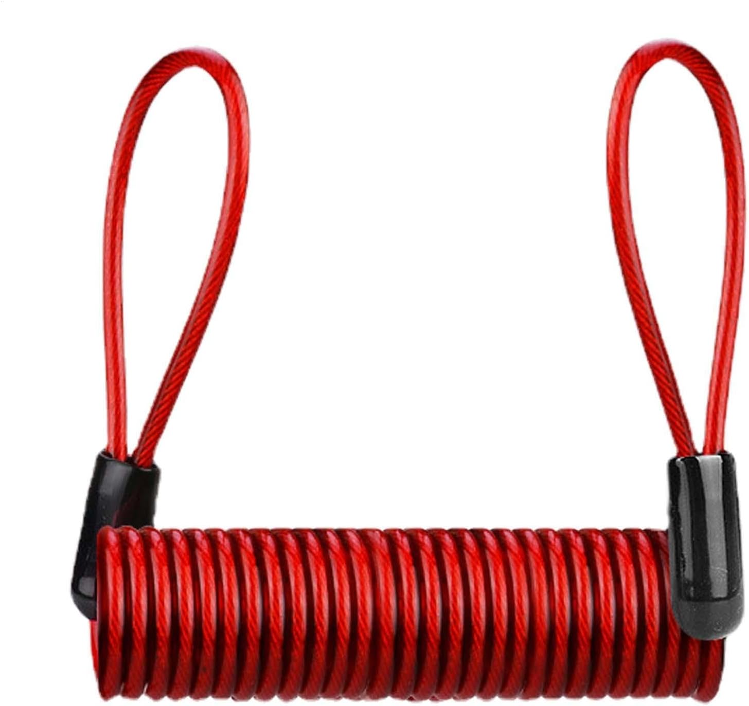 Anti-Theft Motorcycle Lock Reminder Cable - Red