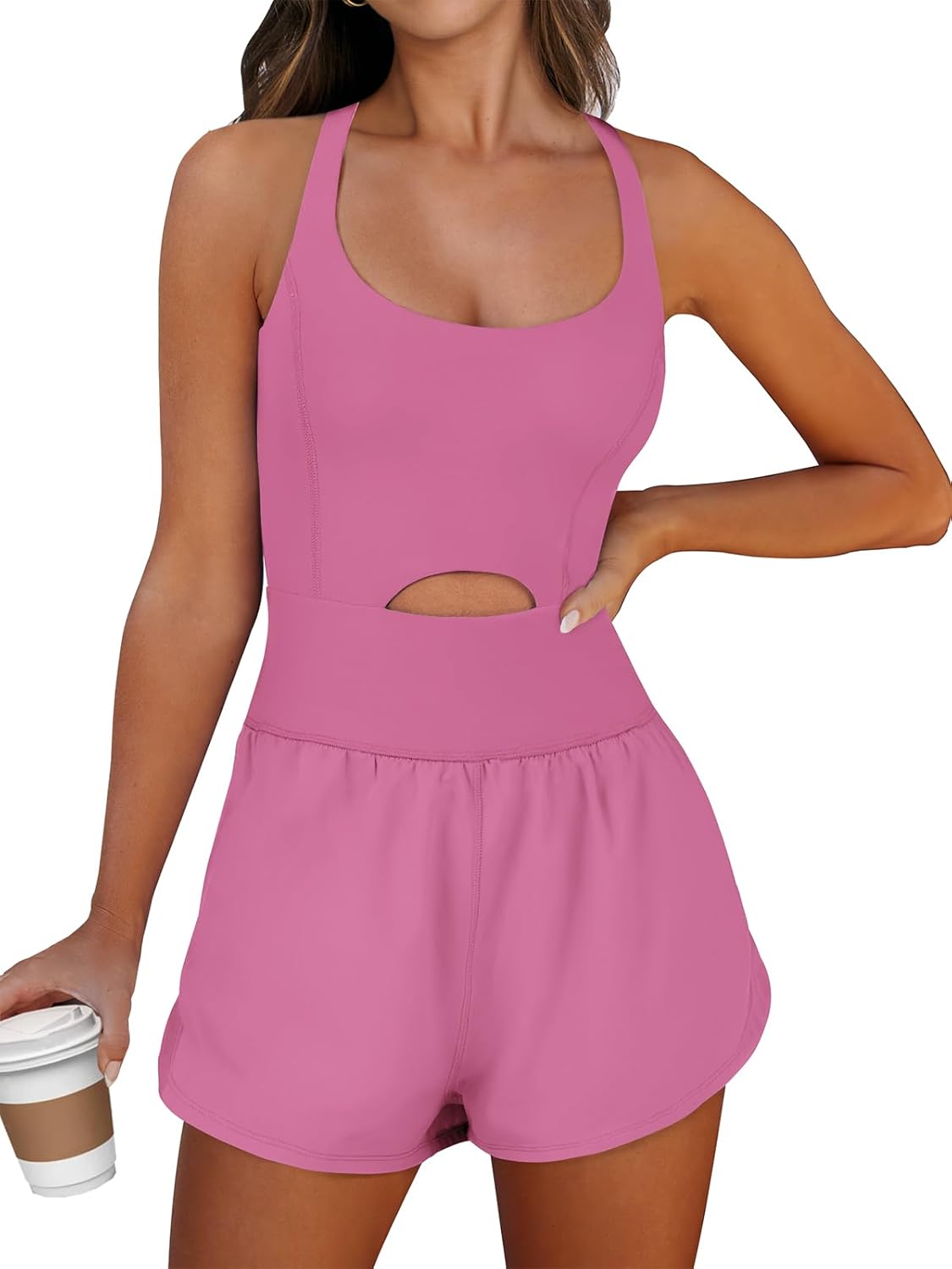Caracilia Women's Workout Athletic Romper for Summer Activities