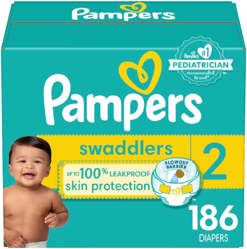Pampers Swaddlers - Size 2, 186 Count - Ultra Absorbent