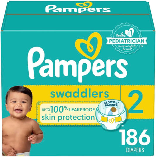 Pampers Swaddlers - Size 2, 186 Count - Ultra Absorbent