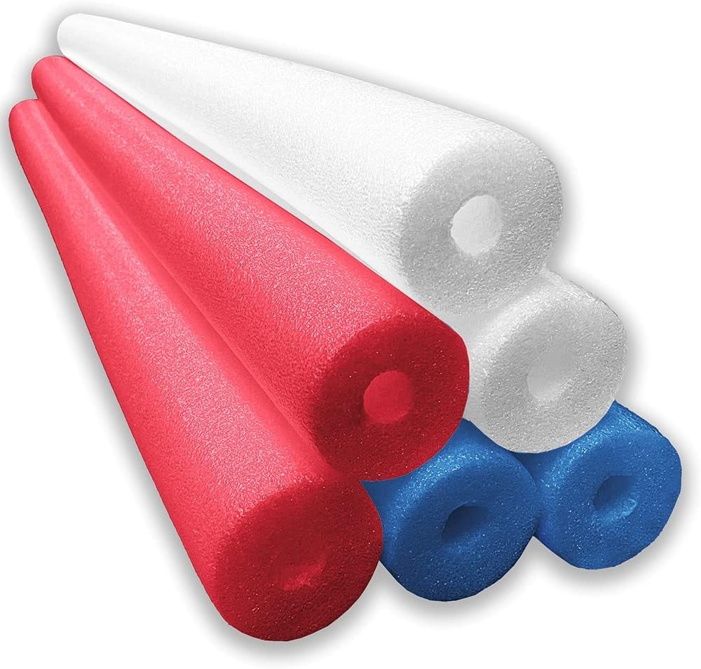 6-Pack Jumbo Pool Noodles for Swimming and DIY Projects