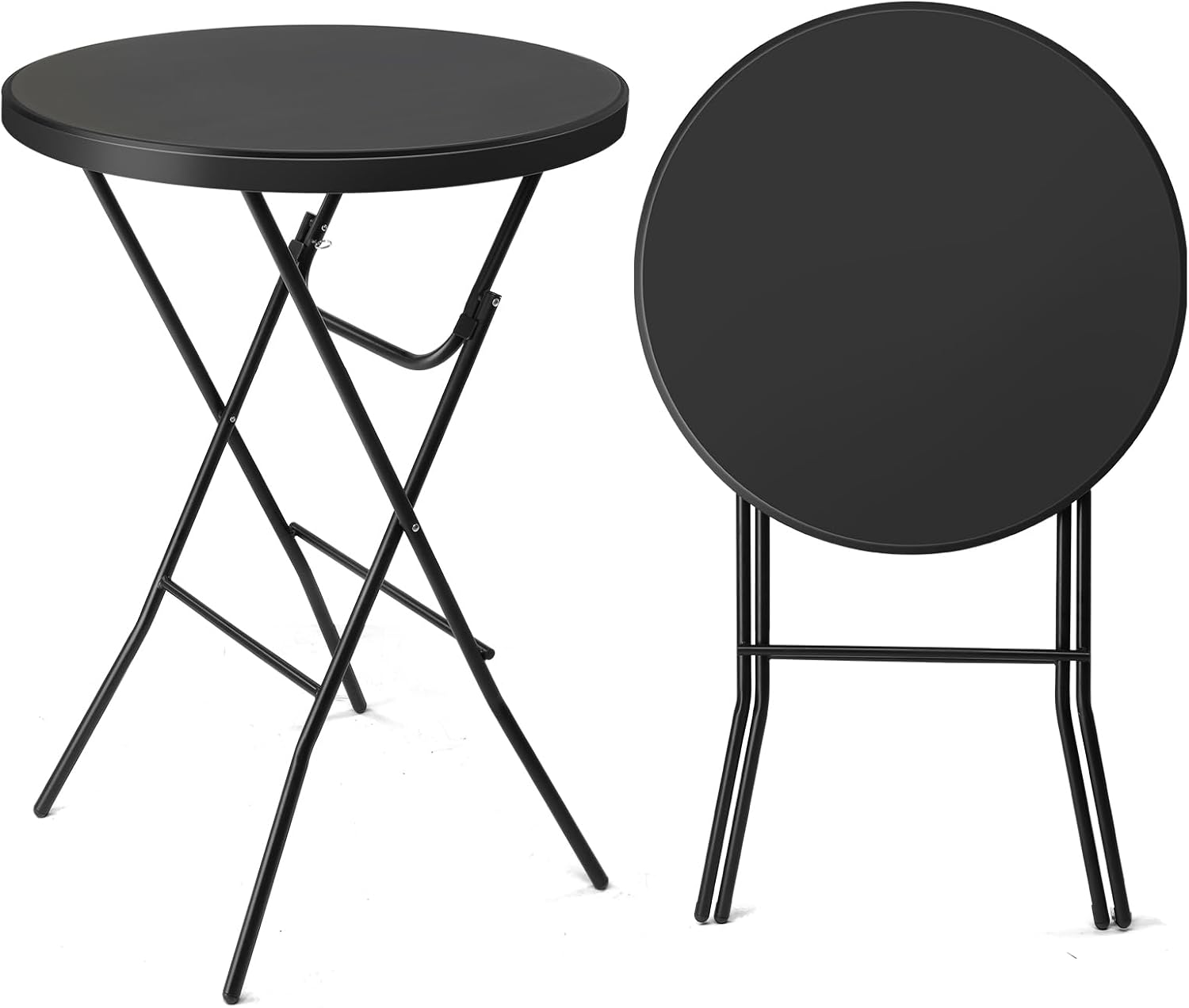 VINGLI 32in Plastic Folding Round Table for Outdoor Events