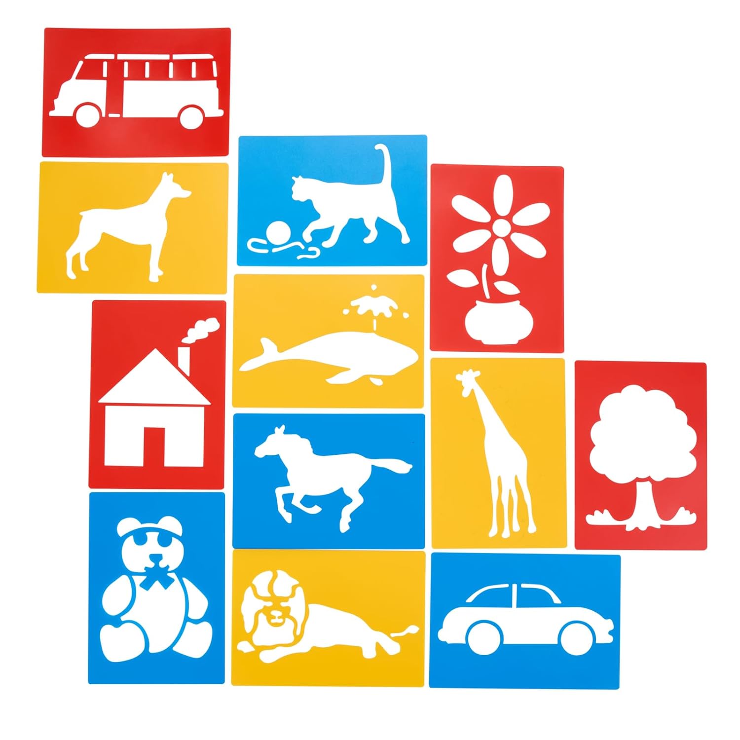 Colorations Large Washable Plastic Stencils for Creative Fun