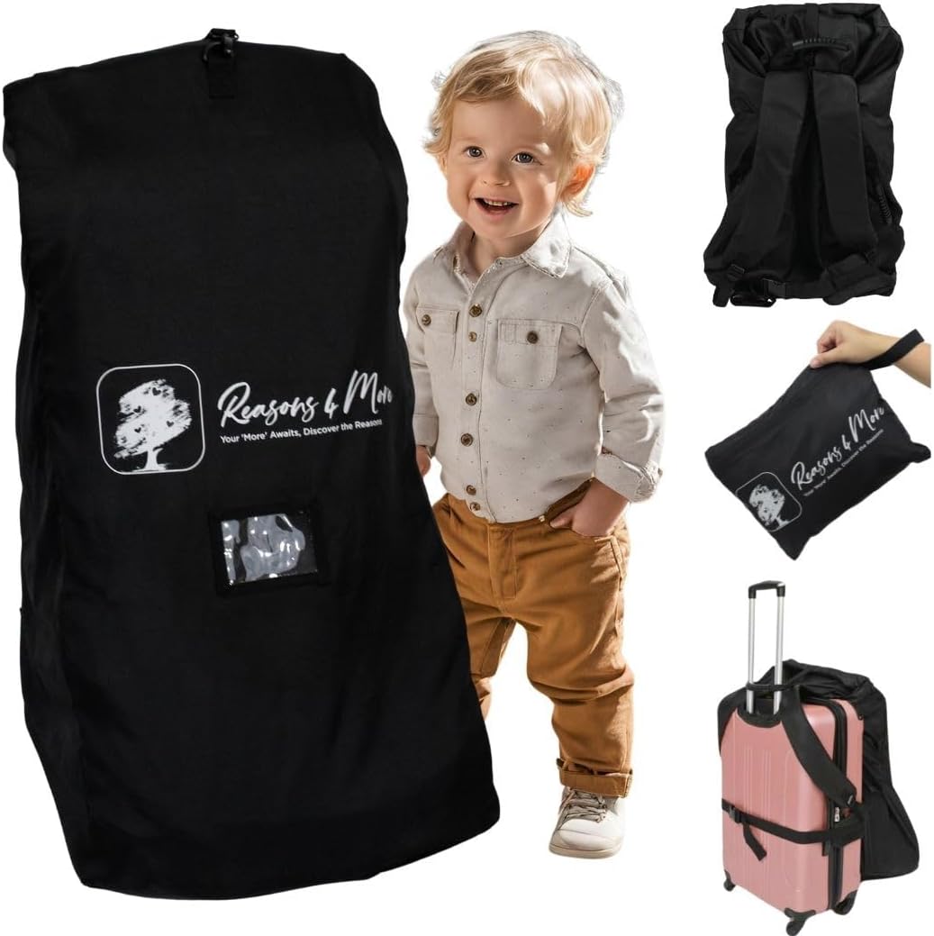Car Seat Travel Bag for Airplane - Padded Gate Check Carrier