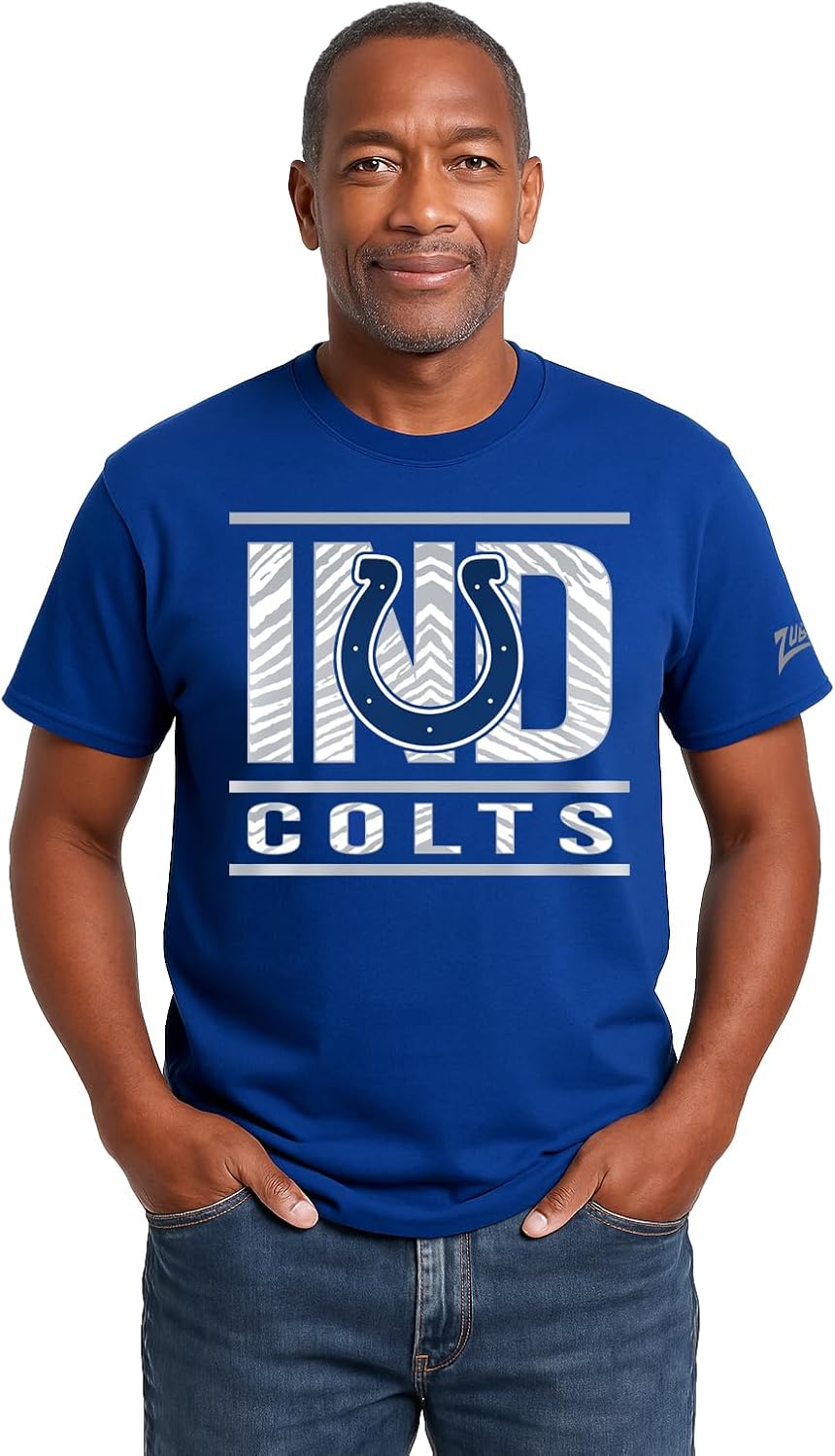 Zubaz NFL Men's Short Sleeve Team Graphic T-Shirt for Fans