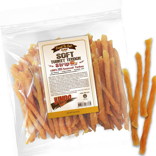 Gootoe Soft Turkey Tendon Stirip with Pumpkin for Dogs