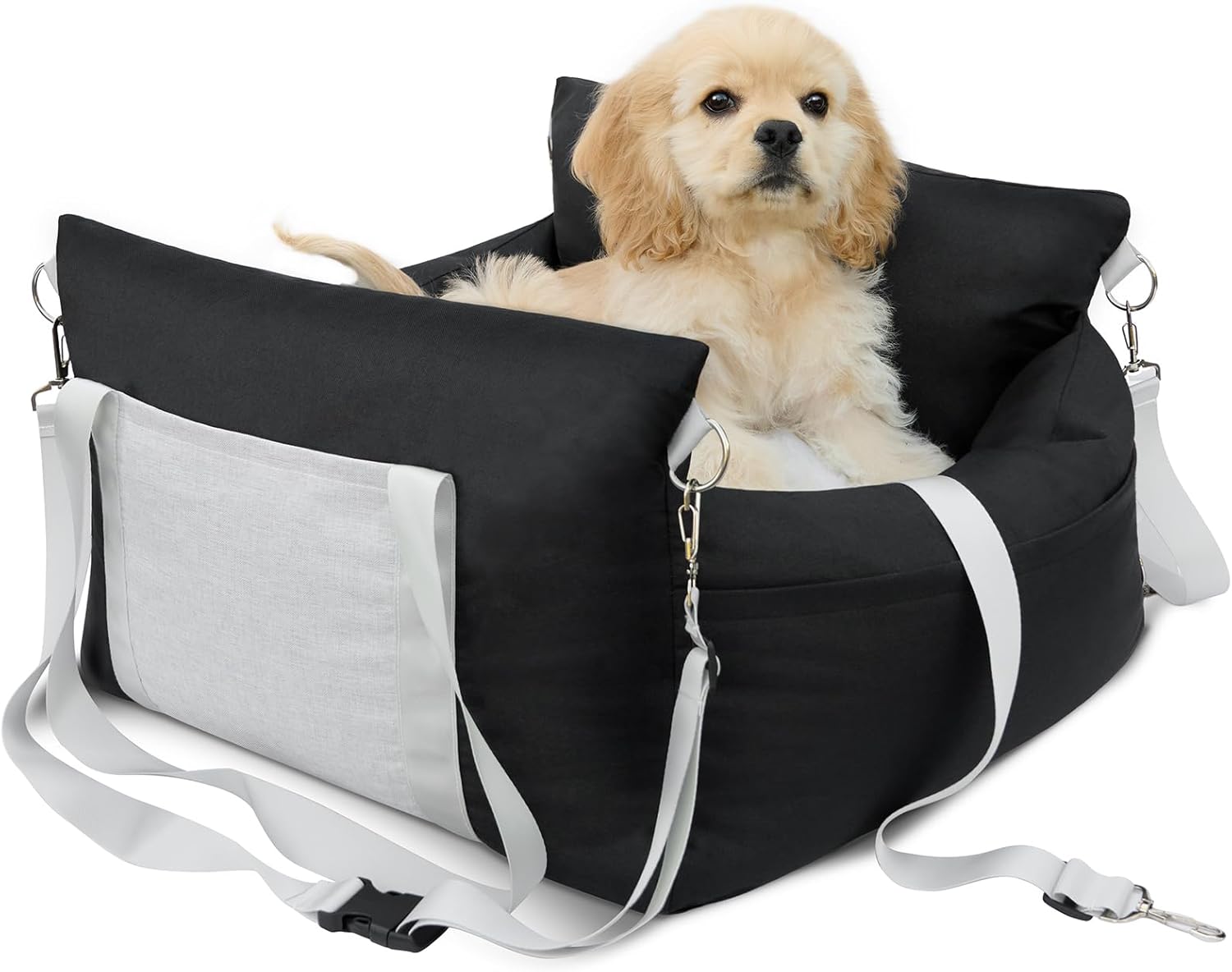 Portable Memory Foam Dog Car Seat - Waterproof & Safe!