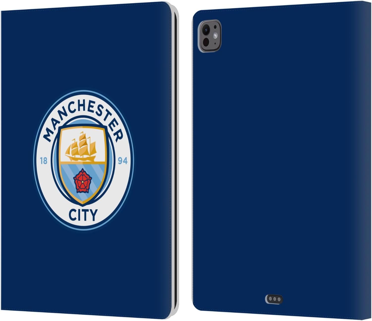Manchester City FC Obsidian Leather Wallet Case for iPad Pro