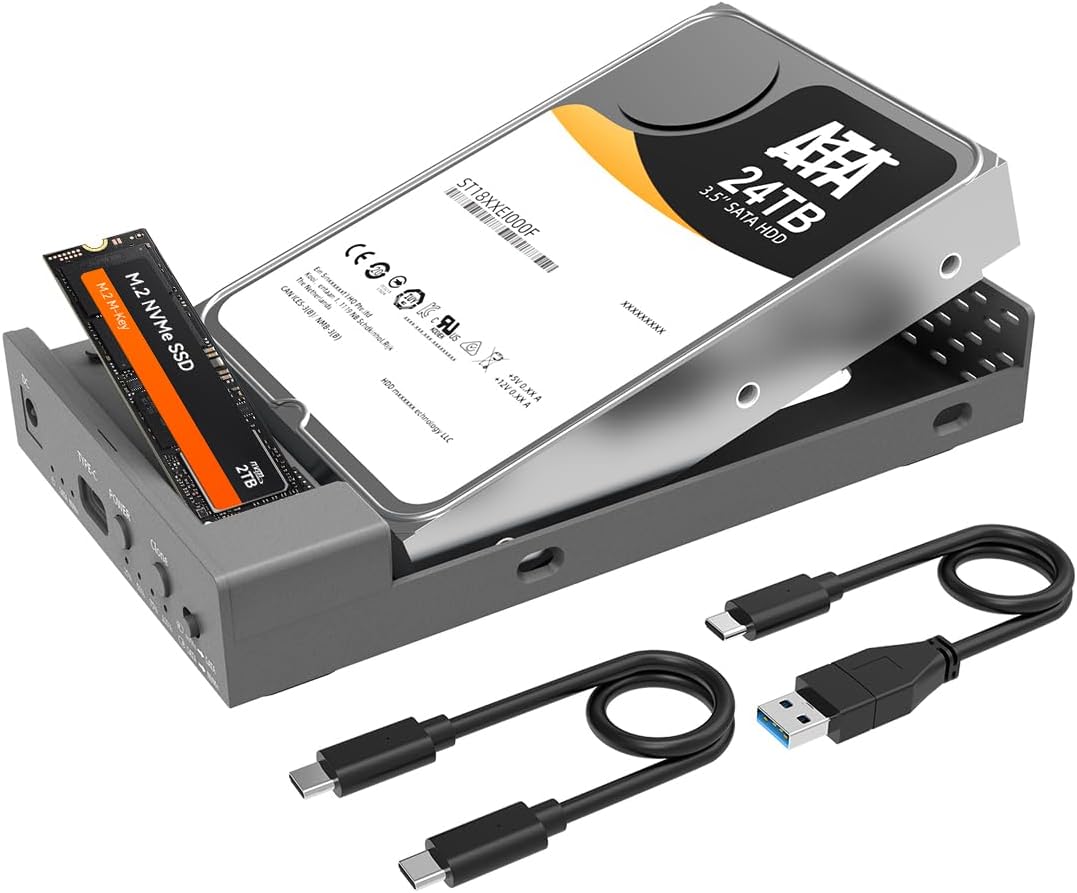 MAIWO External Hard Drive Enclosure for M.2 NVMe and SATA