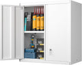 Metal Wall Cabinet with Lock - Compact Garage Storage Solution
