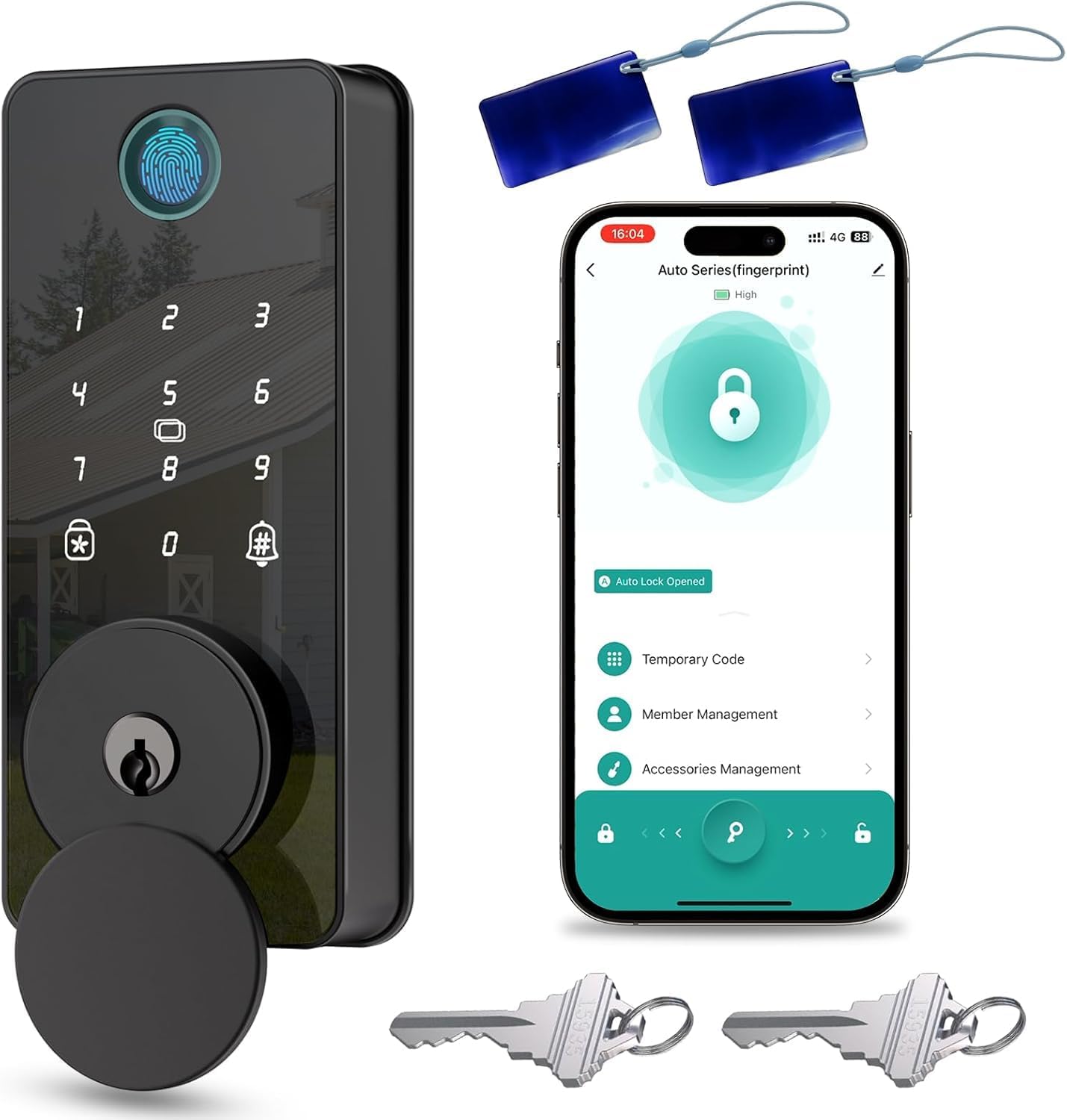 Keyless Entry Door Lock with Smart Features for Home Security