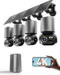 Wireless Outdoor Security Camera System 4 Cam Kit - 4K Color Night
