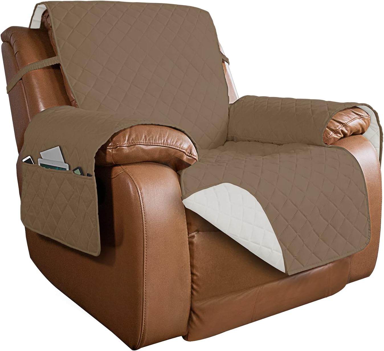 PureFit Reversible Quilted Sofa Cover for Oversized Recliners