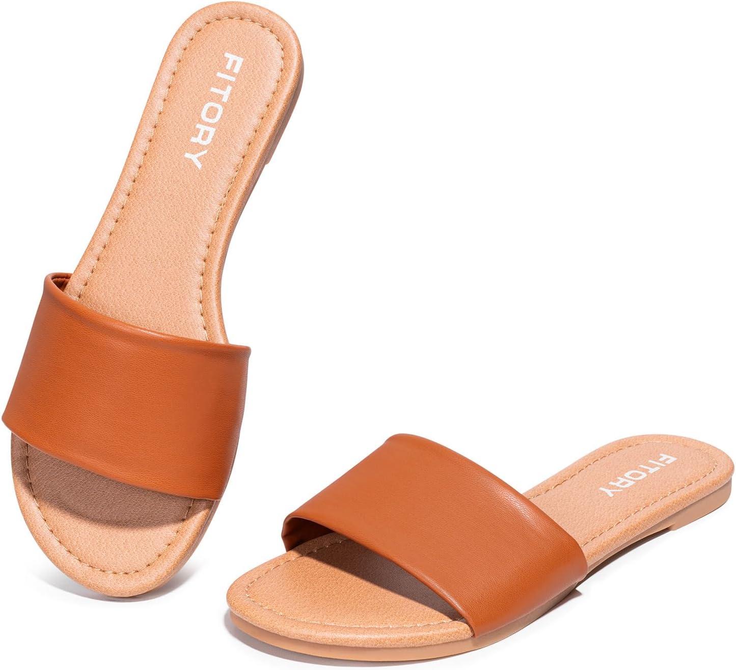 FITORY Women's Slide Sandals with Cushioned Footbed for Comfort