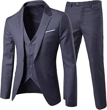 Cloudstyle Mens 3-Piece Suit Set for Formal Occasions