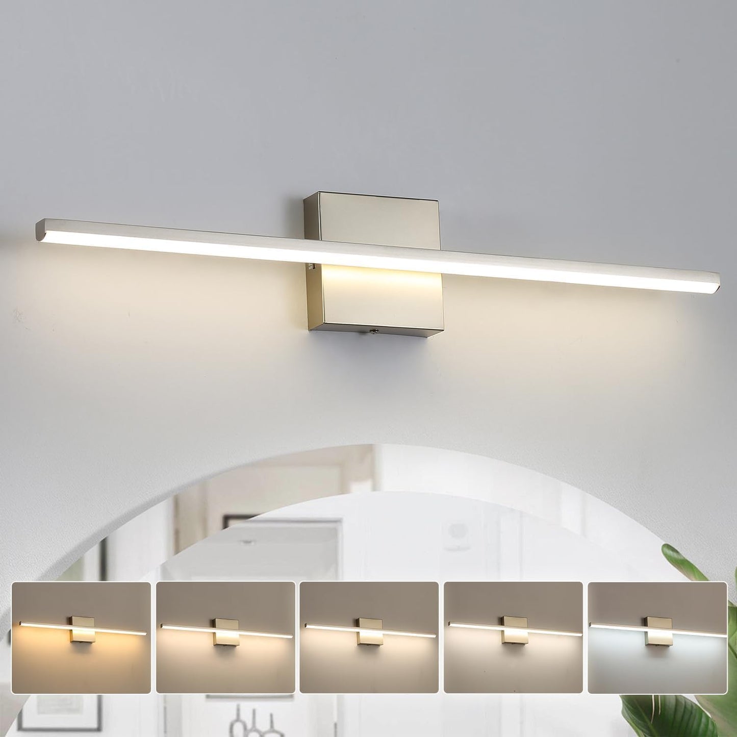 Modern Bathroom Vanity Light 24 Inch with Dimmable 5CCT LED