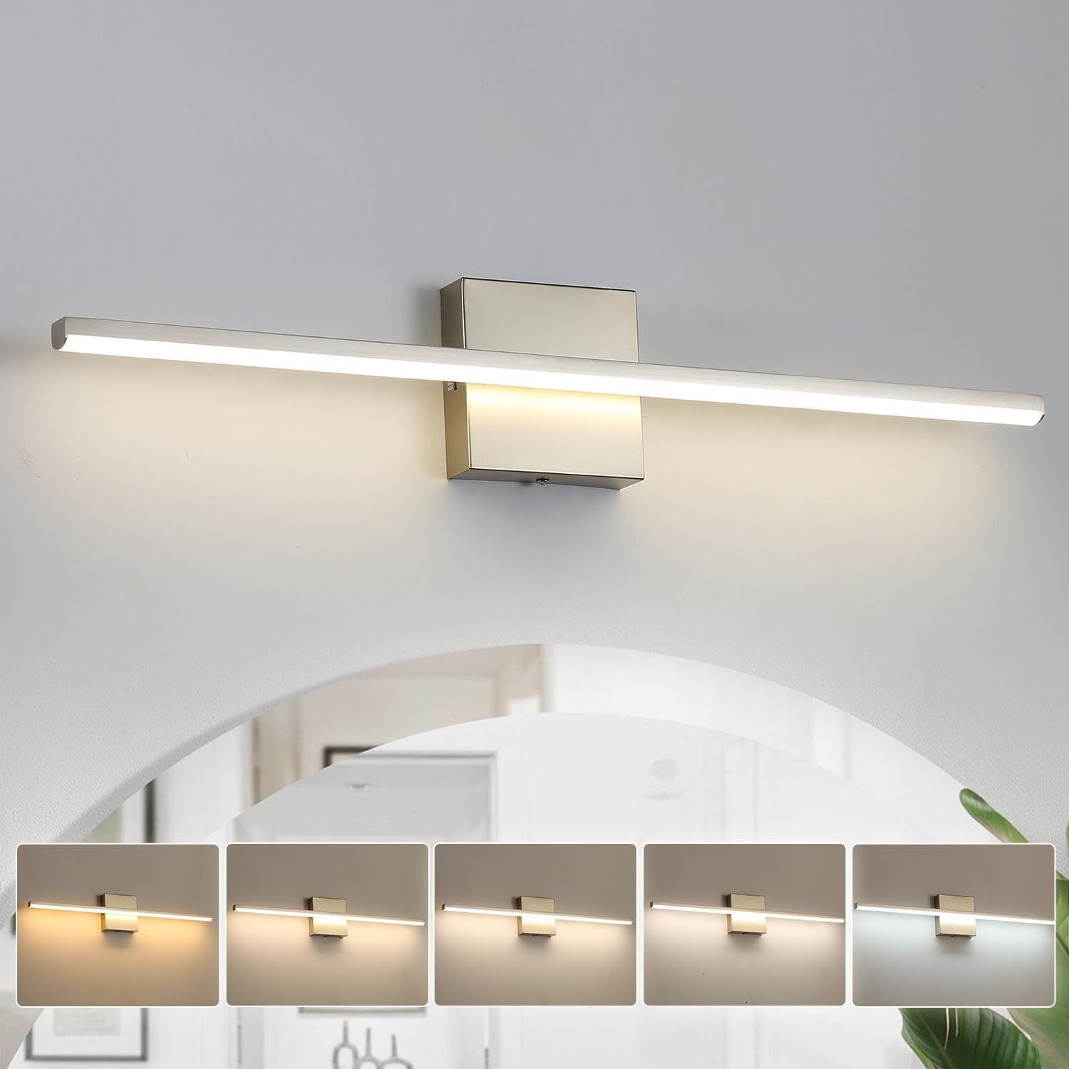 Modern Bathroom Vanity Light 24 Inch with Dimmable 5CCT LED