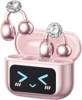 Open Ear Clip On Earbuds with Removable Diamond Earring - Stylish
