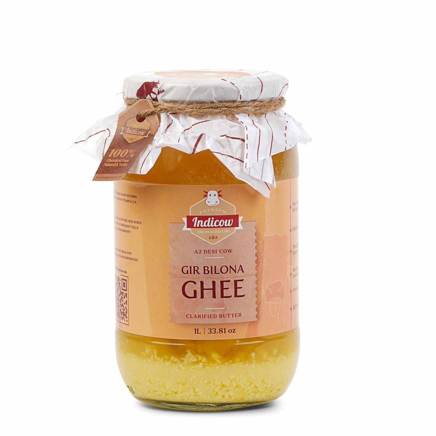A2 Desi Cow Ghee from Grass Fed Cows - Pure and Natural