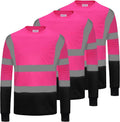 ProtectX Men's High Visibility Long Sleeve Safety T-Shirt - Class
