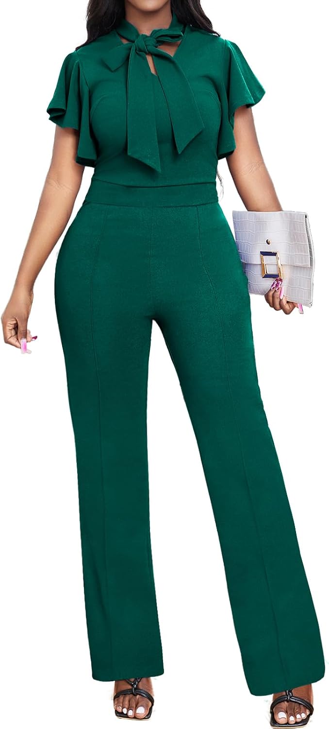 Elegant Long Straight Pants Jumpsuit for Women by sexycherry