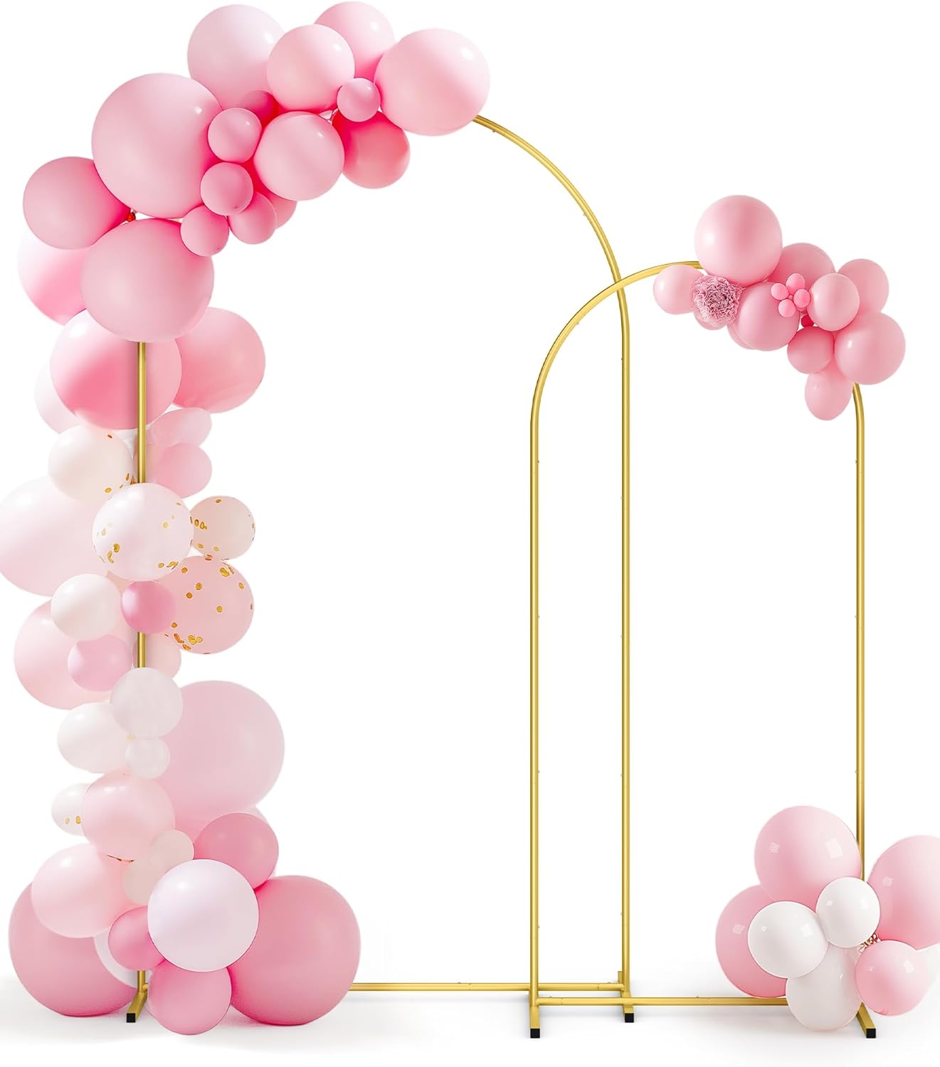 Elegant Gold Arch Backdrop Stand Set for Weddings and Events