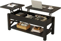 Rolanstar 2 Way Lift Top Coffee Table: Hidden Compartment & X Support