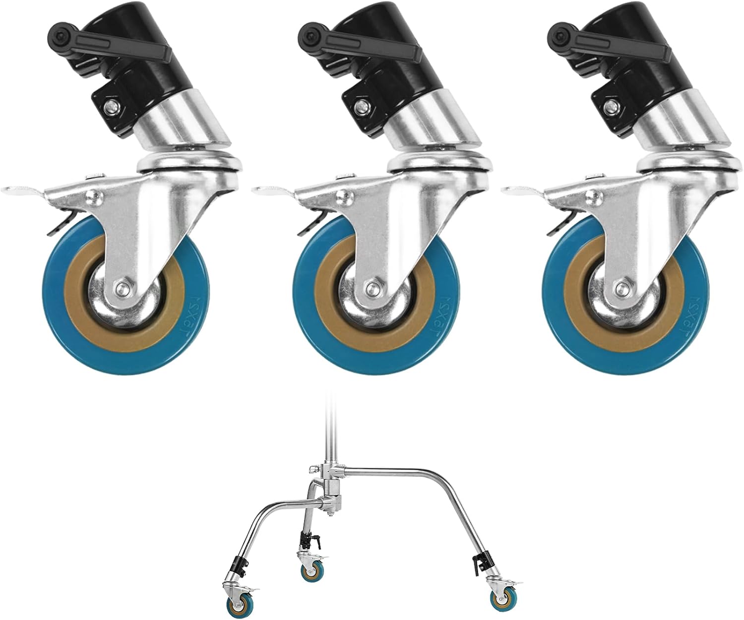 Selens Heavy Duty C Stand Swivel Casters for Photography Studio