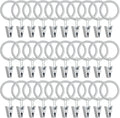 Metal Curtain Rings with Clips 40 PCS - Strong Drapery Clips for 5/8