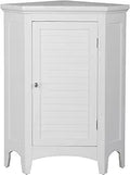 Wooden Small Corner Freestanding Floor Cabinet with Shelf - Classic