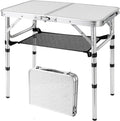 Folding Picnic Table Small Camping Table with Adjustable Heights