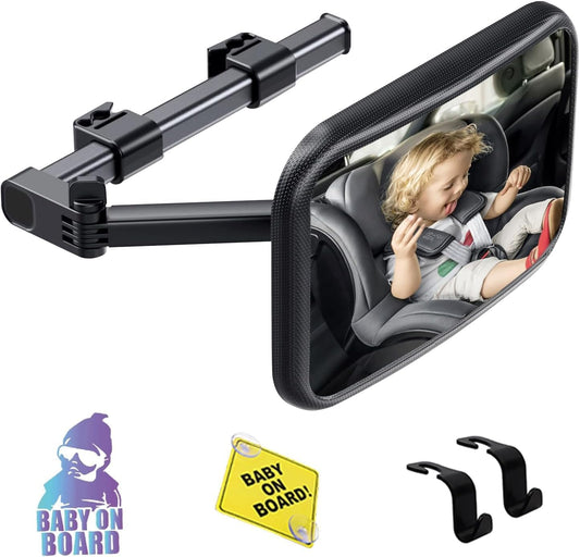 Safety First: Extendable Baby Car Mirror Set