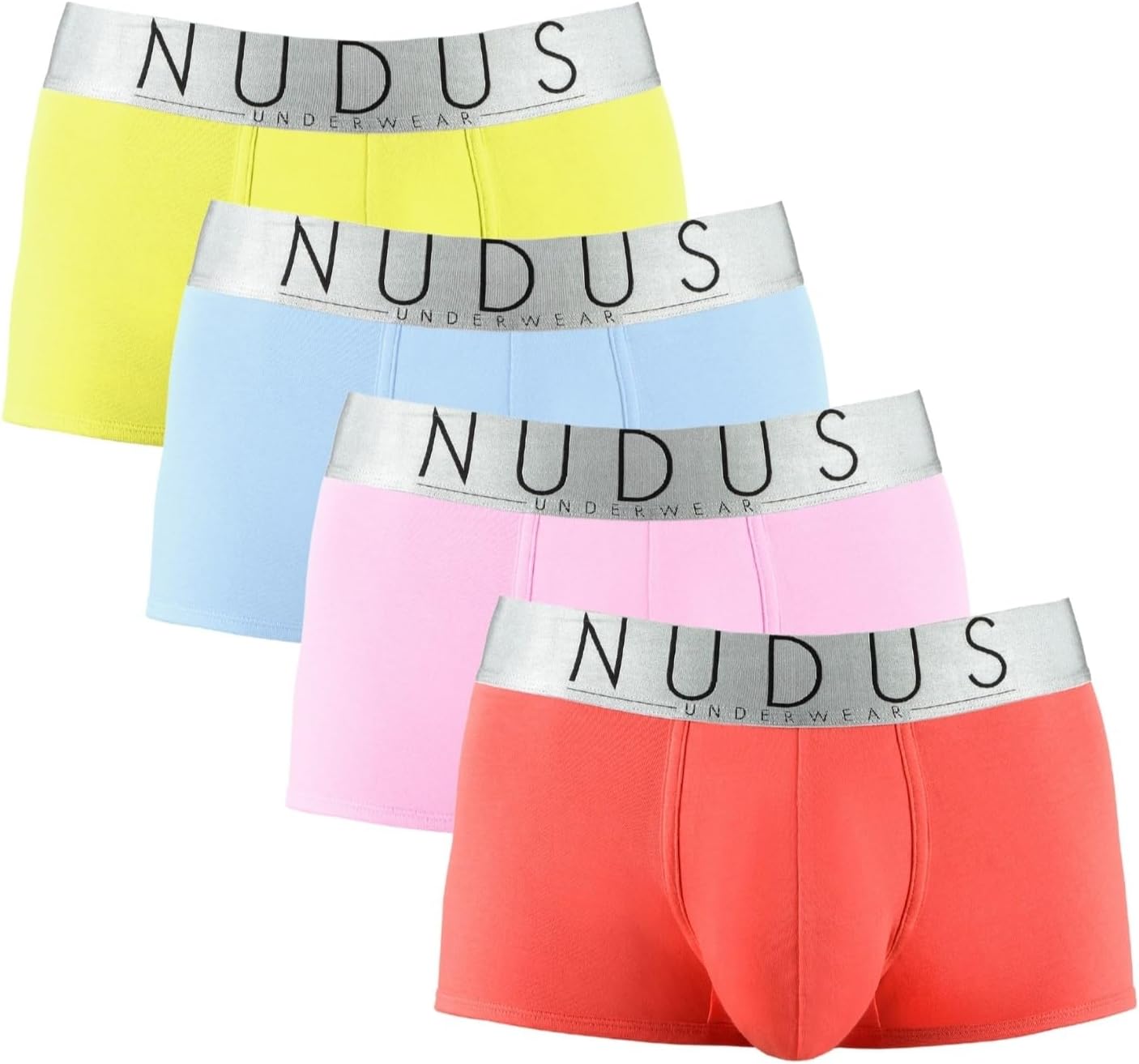NUDUS Men's Cotton Underwear Pack of 4 - Briefs & Trunks