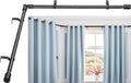 Heavy Duty 1 Inch Corner Curtain Rods Set 30-87 in - Bay Window